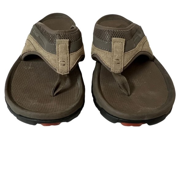 Teva Mens Size 12 Dune Pajaro Leather Outdoor Flip Flop Sandal Water Resistant - Picture 4 of 7